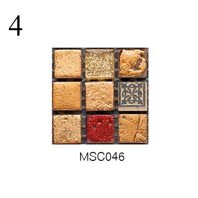 10pcs Ceramic Tile Stickers 10x10cm 3D Mosaic Tile Plane Wall Sticker DIY Decorations for Kitchen Bar Bathroom PVC Stickers: 4