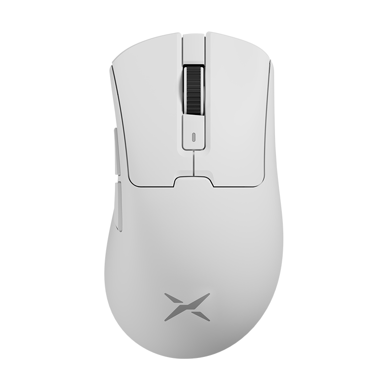 Delux m900 pro mouse para jogos sem fio ergonômico 8k taxa de pesquisa paw3395 bk3633 63g rgb doca de carregamento para mão grande direita pc laptop: Branco