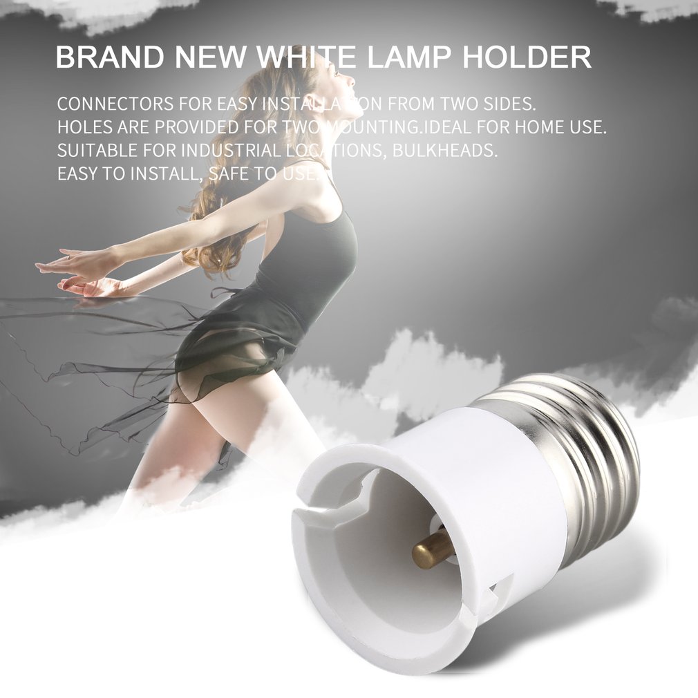 Adaptador de portalámparas E27 a B22 para bombilla, adaptador de iluminación, fácil de instalar