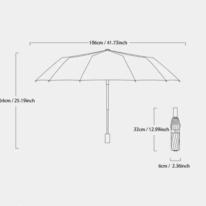 Fully automatic umbrella for both rain and sunshine, reinforced sun protection, UV protection, sun shading, folding umbrella