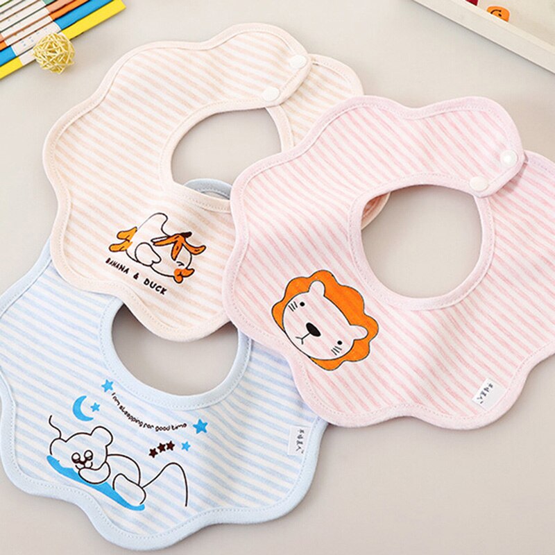 Dier Babyvoeding Biedingen Bebes Print 360 Graden Roterende Speeksel Handdoek Slabbetjes & Burp Doeken Katoen Bod