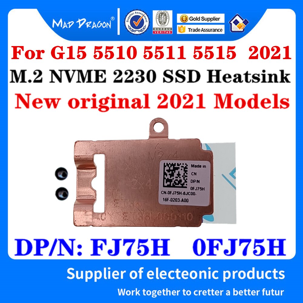 original PXNWV 0PXNWV For Dell G15 5510 G15 5515 5511 Gaming Laptop M.2 SSD Hard disk Upgrade Mounting Metal Bracket The: FJ75H