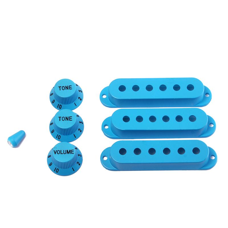 Strat Gitaar Pickup Covers Tone Knoppen Switch Tip Set Gitaar Accessoires Voor Fender Stratocaster Vervanging Accessoire Kit Deep: Blue