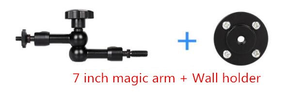 Articulating Friction Magic Arm Wall Holder Clamp Mount for Connecting Camera and Monitor LED Light Flash Microphone Camera: D