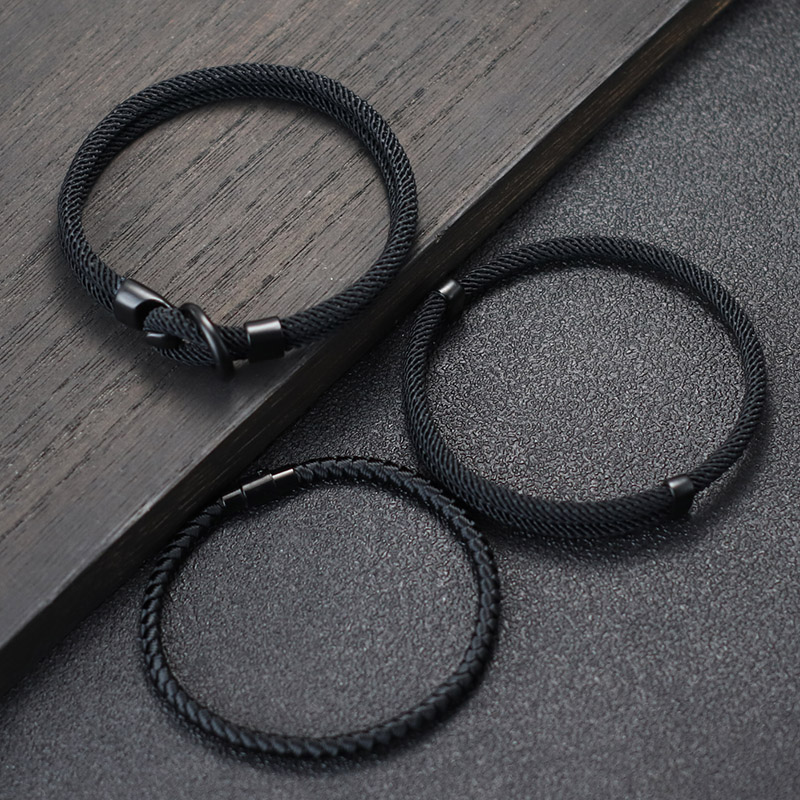 conjunto de pulsera de 3 uds para hombre, brazalete de cuerda de quilla roja de la suerte, pulsera de tela náutica para surfista, accesorios de ocio, para él, joyería: Marrón rojizo