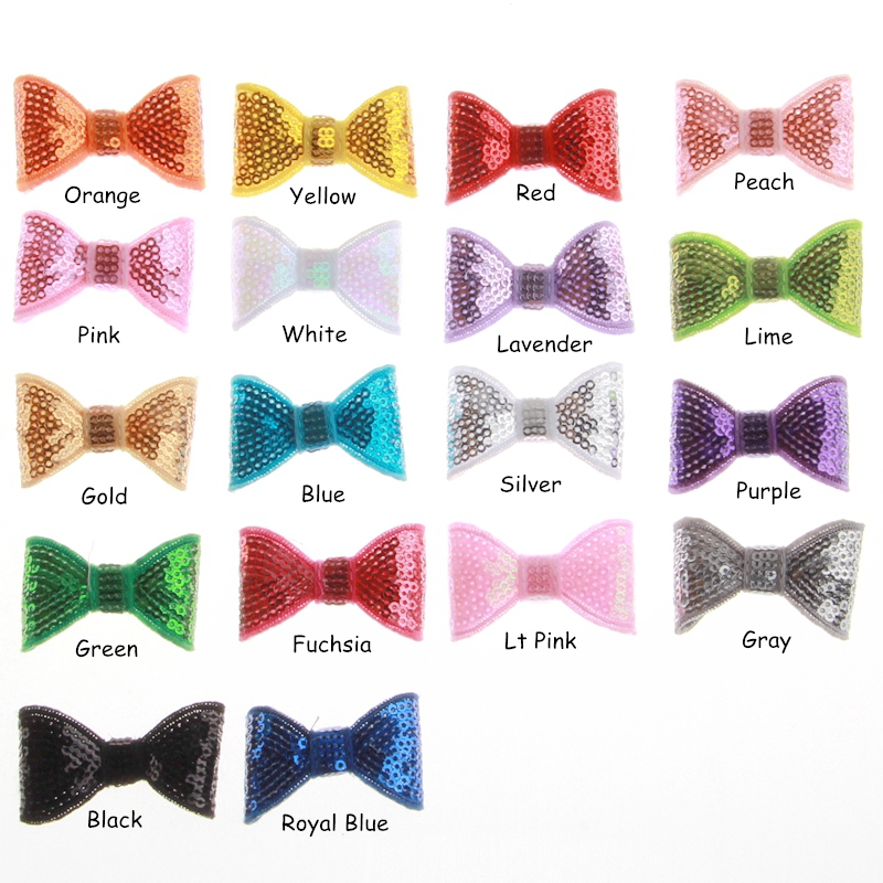 Lazos para el cabello de 2 "y 5CM, lazos de lentejuelas brillantes para niñas, accesorios para el cabello, lazos para el cabello para diademas, cabeza de tela sin pinzas para el cabello: S / Gris claro