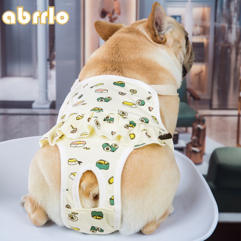 Pantalon physiologique lavable pour chien, couches pour femme, carlin, bouledogue français, culotte menstruelle, bretelles, sous-vêtements sanitaires pour animaux de compagnie