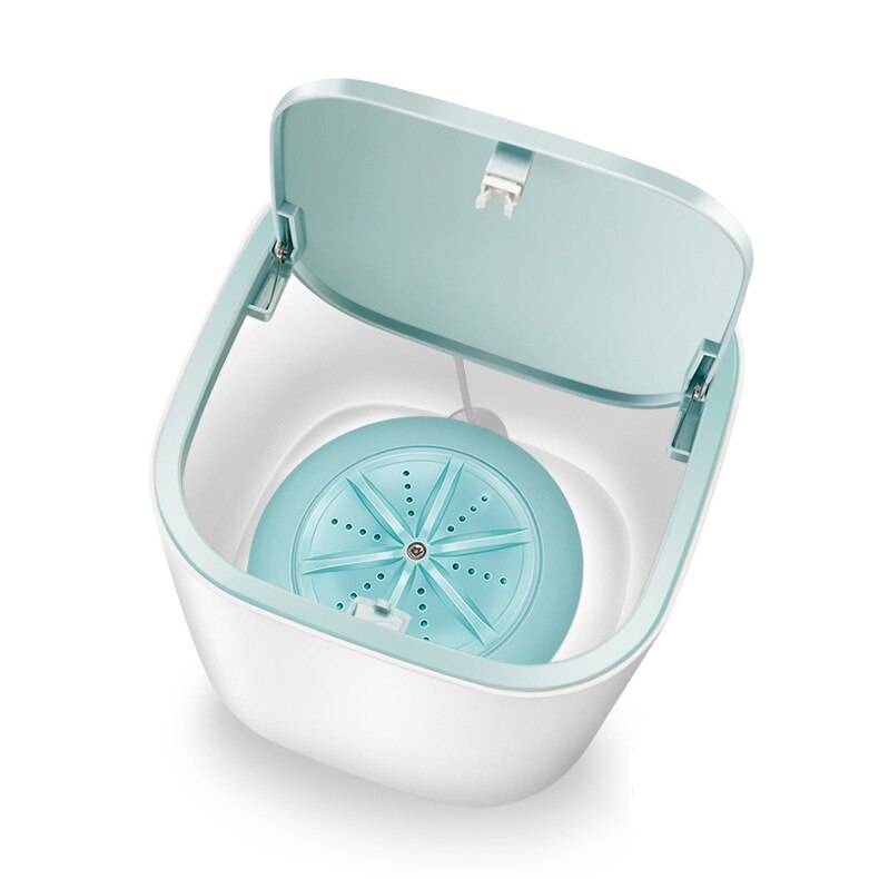 Mini Ultrasonic Washing Machine Automatic Washer Desktop Portable Rotating Ultrasonic Turbine Laundry Machine Household Bathroom: 01