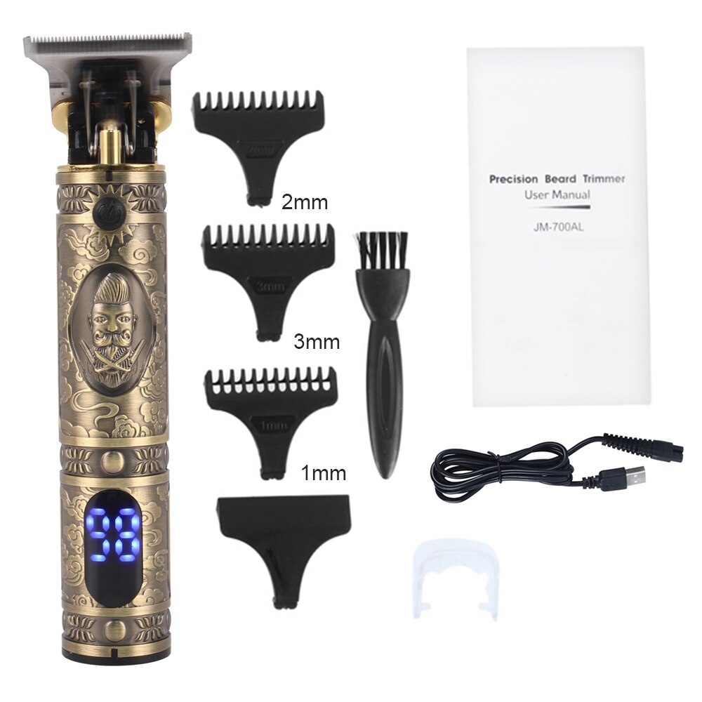 Elektrische Scheerapparaat Oplaadbare Elektrische Baard Trimmer Scheren Machine Voor Mannen Baard Razor Nat Droog Dual Gebruik Wasbaar scheermes: LCD Gentleman 1