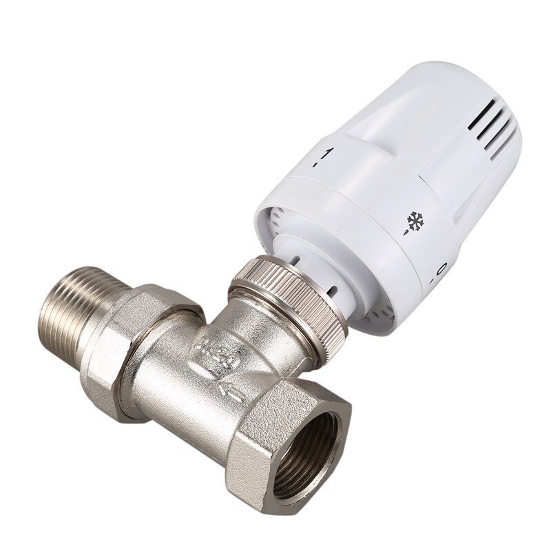 3/4Inch Messing Thermostaatkraan Straight Type DN20 Automatische Temperatuur Regelklep Vloerverwarming