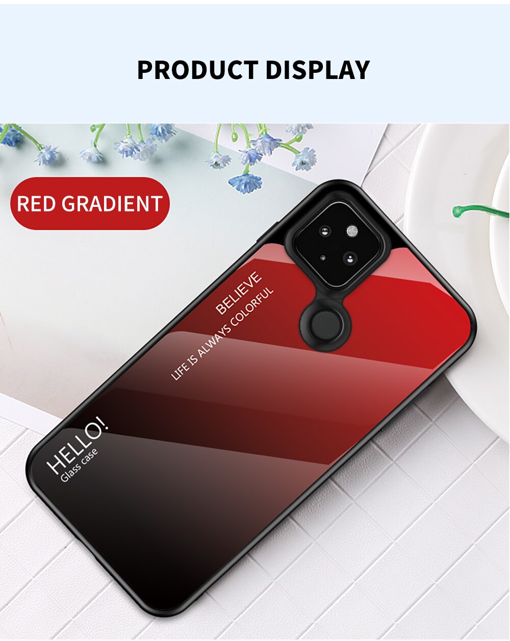 Dla Google Pixel 5 etui ze szkła hartowanego ochrona kolorowa obudowa telefonu Google Pixel 4a 5G: 09 / Pixel 5