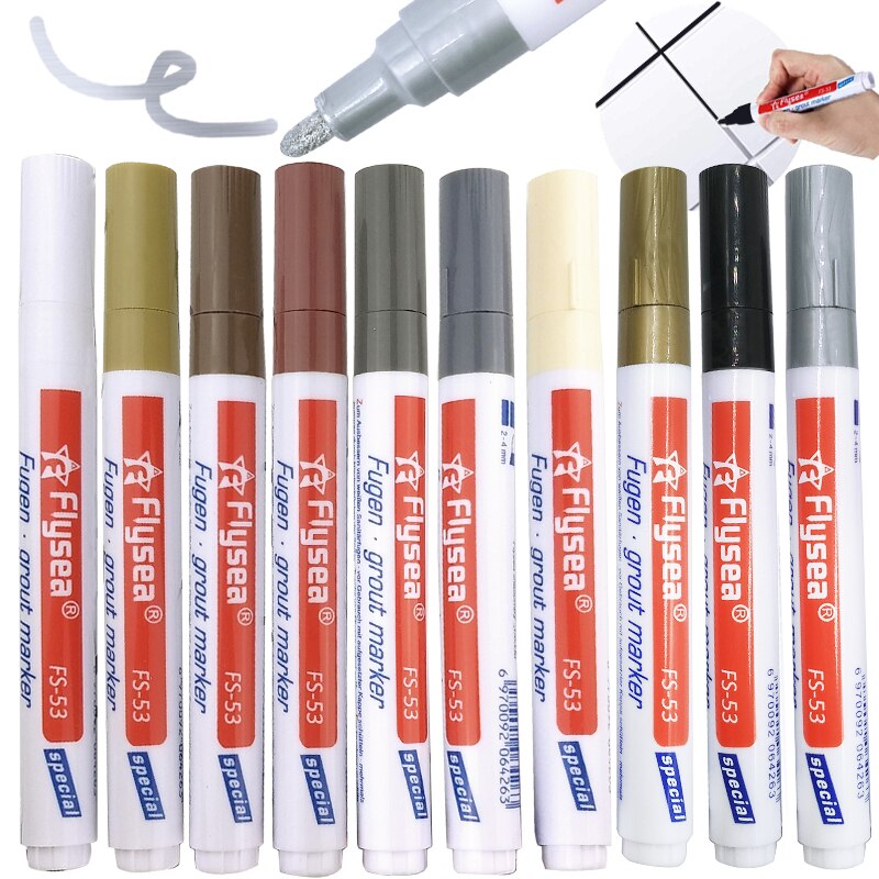 Tile Grout Pen Tile Gap Repair Pen Floor Tile Repair Pen Bathroom Porcelain Filling Waterproof Mouldproof Cleaner Agents Paint