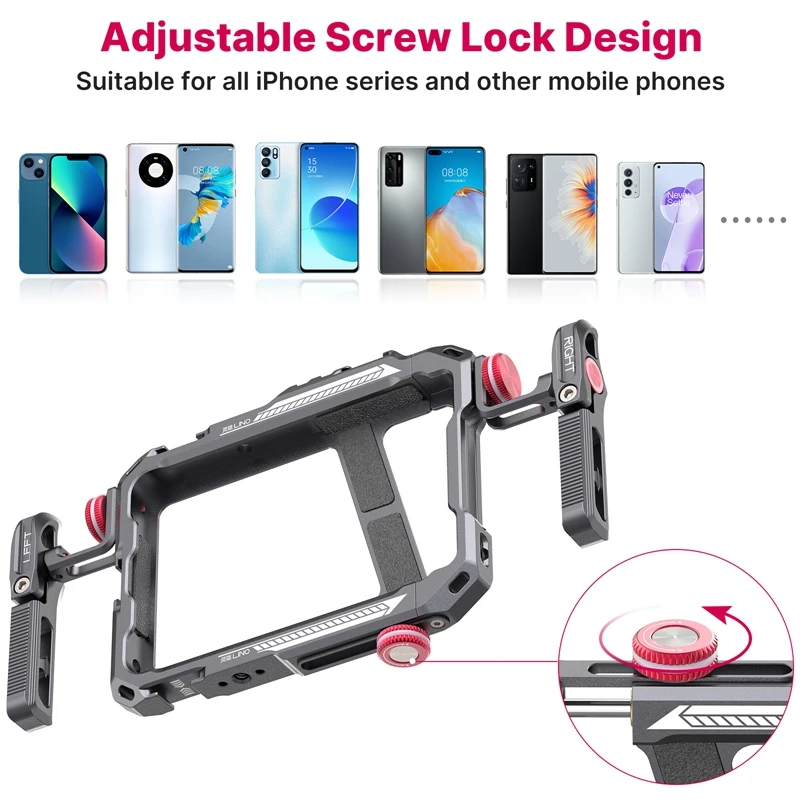 Ulanzi Lino Smartphone Cage para iPhone 16 15 14 13 12 X XR XS Max Mini/Pro/Pro Max Smartphone mango teléfono Vlog Video