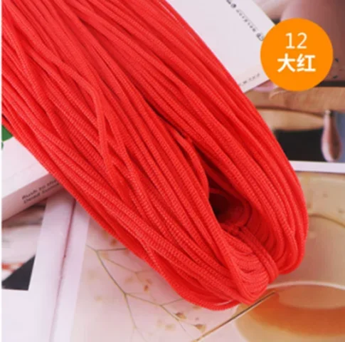 200 mt/los 3mm Farbe Nylon Schnur Faden Häkeln Hohl Linie Makramee DIY Hand-gewebte Armbinde Geflochtene Handwerk/schuhe: Blau