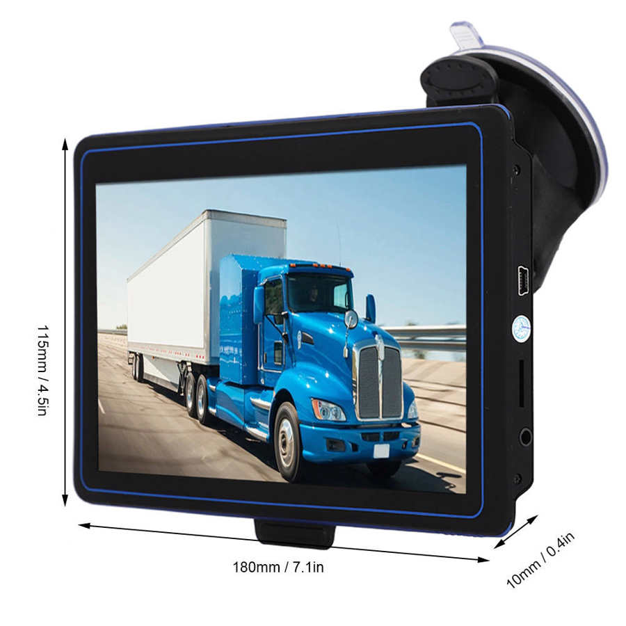 7 Inch Truck Car GPS Navigator 8GB ROM Bluetooth Locator Navigation Free Map 30 Languages