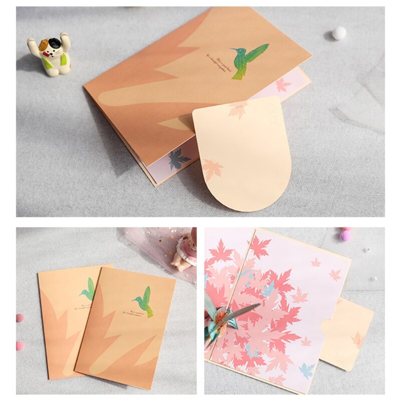 3D Pop-Up Dier Vogel Wenskaart Voor Verjaardag Moederdag Wedding Party Graduation Met Envelop