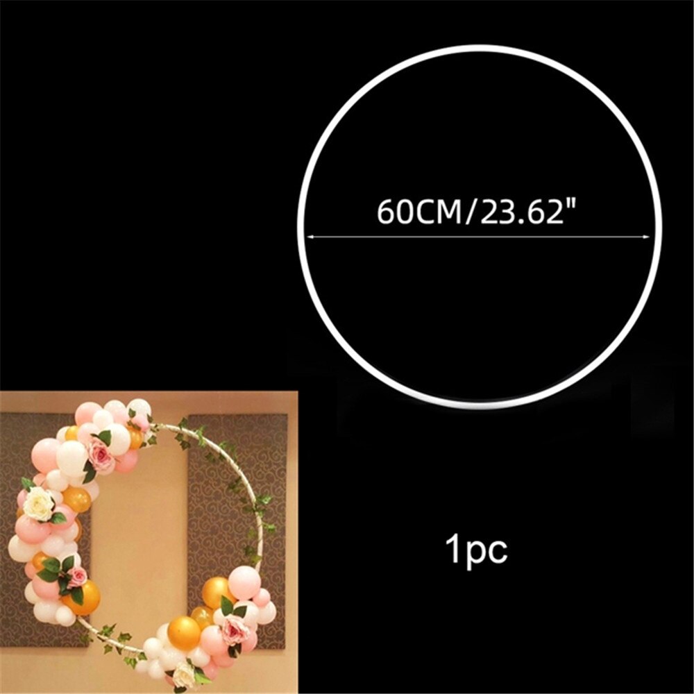 Circle Balloon Arch With Stand Plastic Wreath Frame Holder Ring Ballon DIY Column Base Baby Shower Birthday Wedding Party Decor: 60cm