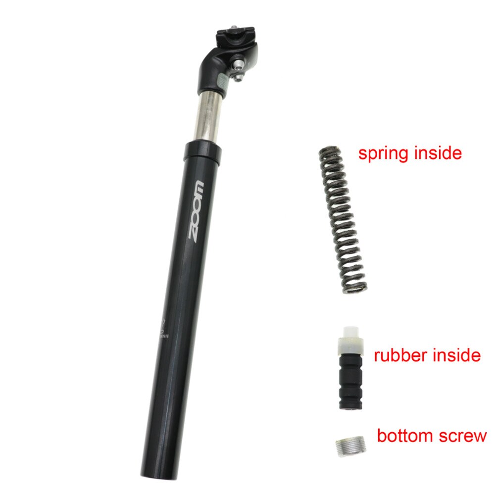 ZOOM-Suspensión tija de sillín para bicicleta, amortiguador para silla de bicicleta con suspensión, perfecto para bici de montaña, Alu MTB, 25,4, 27,2, 28,6, 30,1, 30,4, 30,9 y 31,6