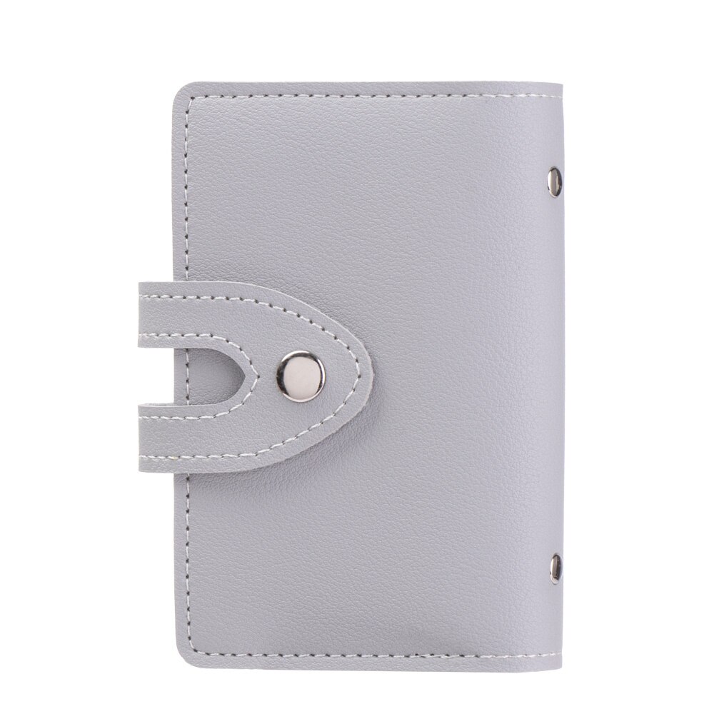 24 Card Slots Business Card Holder PU Leather Plastic Candy Color Korean Passport Bag Cute Card Holder Credit Card Bag