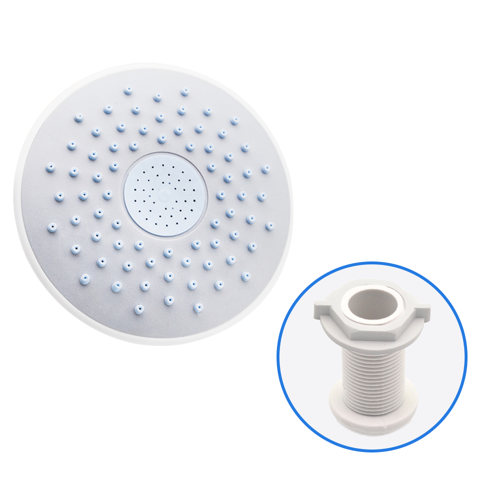 19cm Round ABS Silicon Rubber Screwed Rainfall Top Shower Head For Rain Shower Cabin Room Roof Faucets Water Sprayers