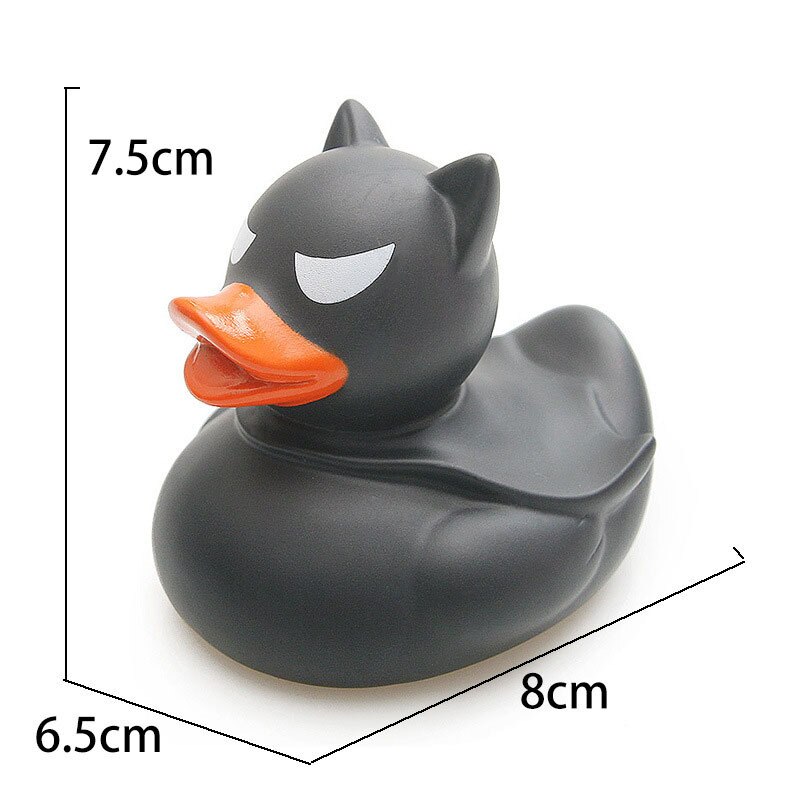 ESALINK 8Cm Baby Toys Floating Sound Rubber Duck Soldier Duck In Black Armor Bath Toys For Kids Puzzle Cognitive Toys For Girls: YN150-1pcs