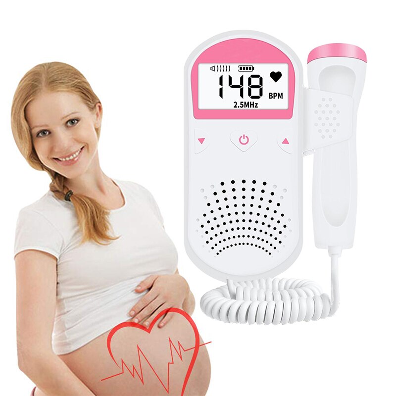 Doppler Foetale Baby Hartslagmeter Pocket Doppler 2.5Mhz Ultrasound Baby Hartslag Detector Zwangere Foetale Doppler Monitor
