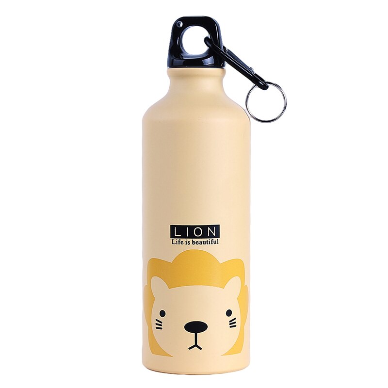 Aluminium Water Drankjes Sport Fles 500 Ml Outdoor Training Drink Water Flessen: yellow lion