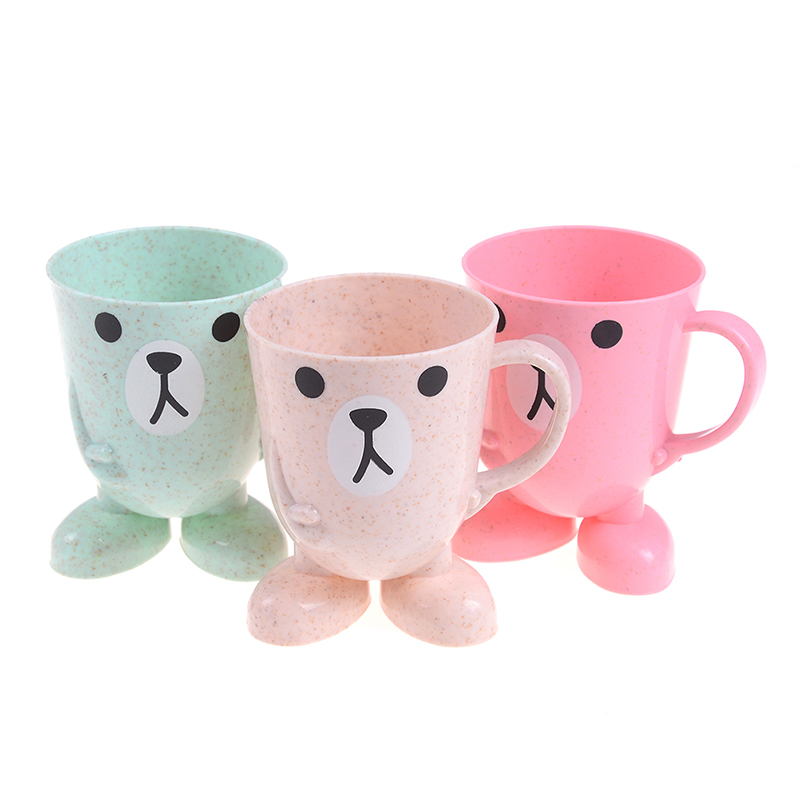 Karikatur Baby Waschen Tasse Wasser Tassen freundlicher Baby Bambus Zahnbürste Tasse Baby Ausbildung Tassen für freundlicher Lernen Trinken Fütterung Flaschen