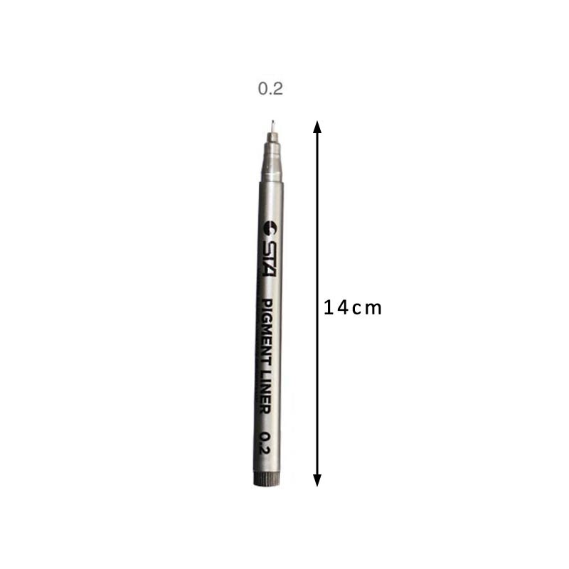 1Pcs Numbers Brushes Ink Marker Pen Waterproof Multipurpose Painting Supplies Black Sketching Pens Pigment Liner Fineliner: 0.2mm