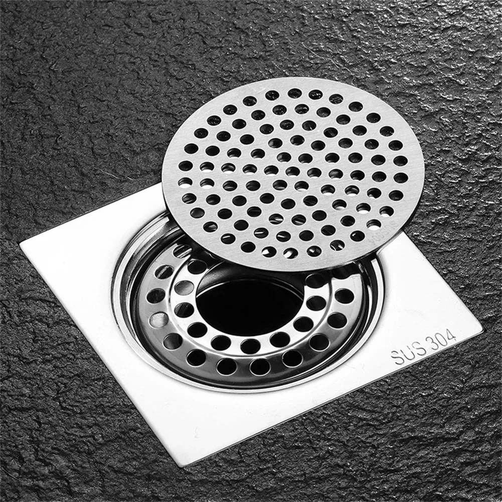 Colador de fregadero de ducha de acero inoxidable, cubierta de filtro de pelo para baño, ducha, cubierta Circular de drenaje de suelo, pantalla de filtro de pelo