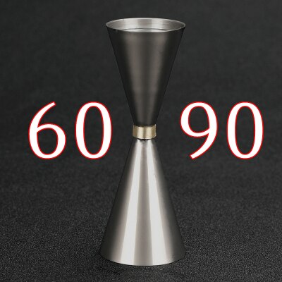 Japanse maatbeker gereedschap barmaat cocktailmaatje bargereedschap baraccessoires en handig eenvoudig: Zwart 60-90ml