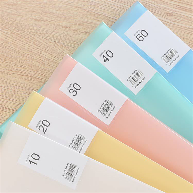 1Pc A4 Display Boek 40/60 Pagina Transparante Insert Map Document Opbergtas Voor Bank Campus Bestand Kantoor Werkplek Familie