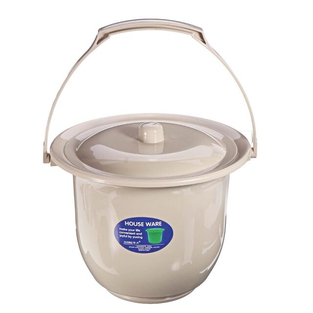 Handheld Potty Training Seat Spittoon Bucket Removable Toilet With Lid Camping Car Travel Portable Urinal Potty Adult Children: khaki