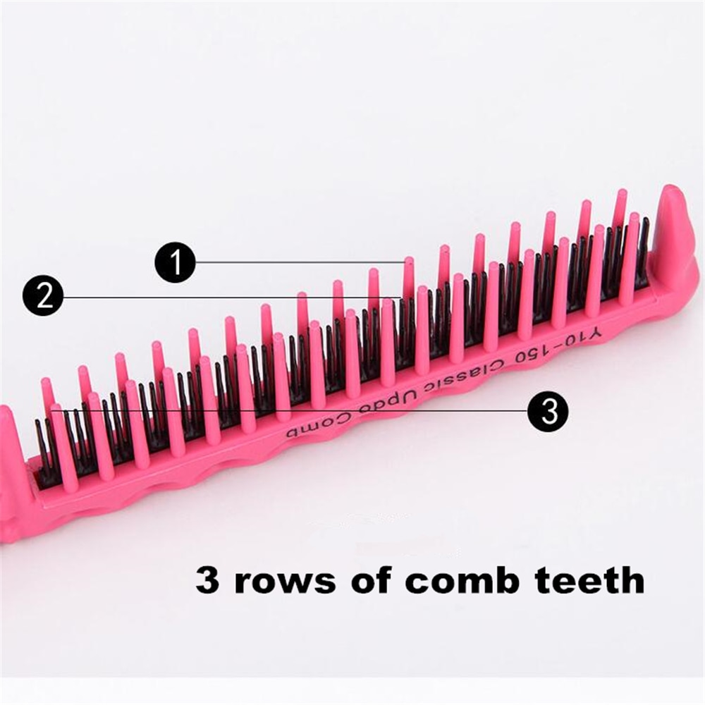 Hair Combs Tip Tail Comb Barber Hairdressing Comb 3-Row Teeth Teasing Brush Highlight Comb Salon Hair Styling Tool