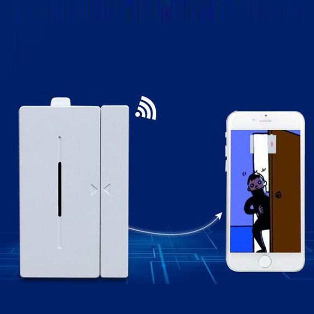 Wireless Magnetic Home Door Window Sensor Detector Security 1A 433.92MHZ 10mA Burglar 12V White Alarm