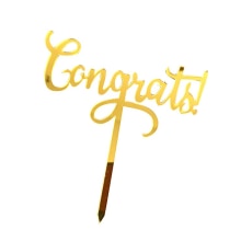 PACK of 10PCS Acrylic Congrats Cake Topper Graduation Opening Congratulation Cake Decoration