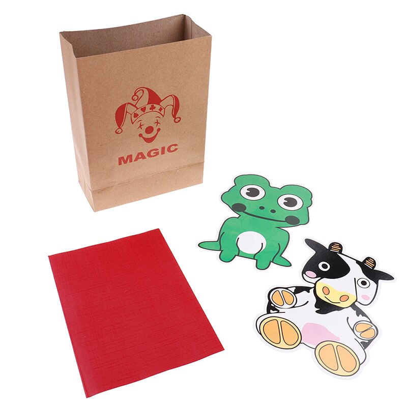 1 set goocheltrucs koeien kleine schattige kikker cartoon kinderen educatief dieren podium interactief magische rekwisieten leren