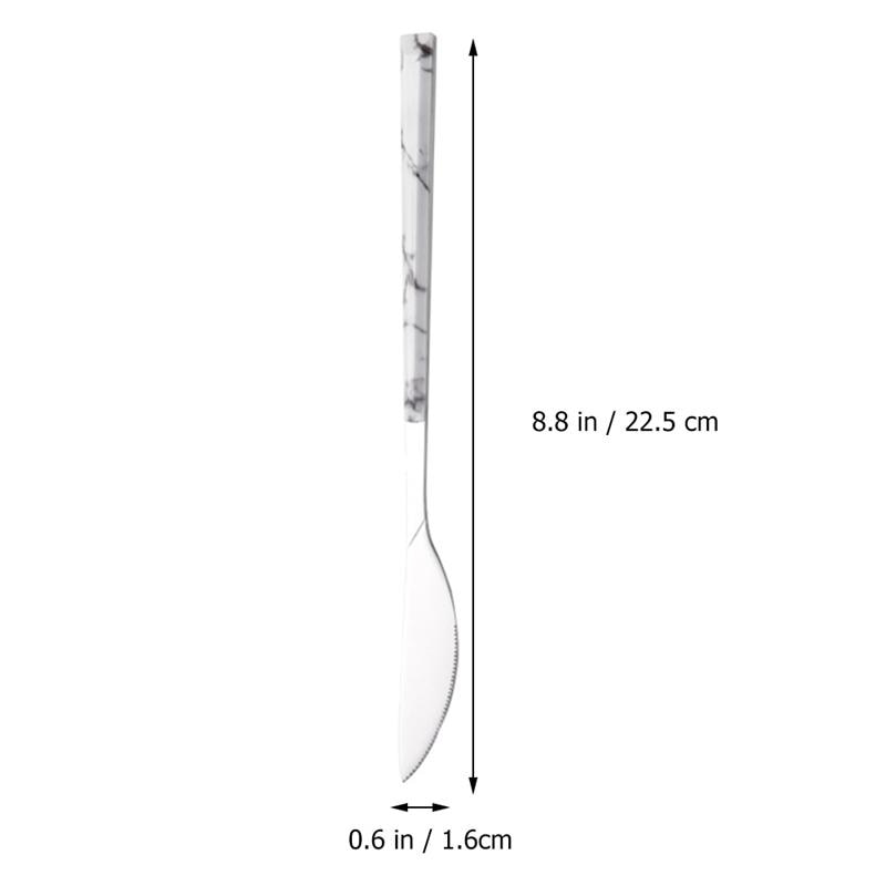 5 pièces/ensemble Imitation marbre inox couverts fourchette cuillère couteau vaisselle ensemble salle à manger couteaux fourchettes cuillères