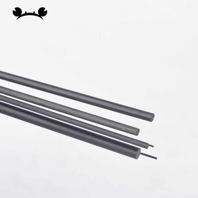 Hiilikuituinen pyöreä tanko, halkaisija 0.5-4mm, 2/400mm kpl erittäin lujia, kevyitä ja umpinaisia tankoja tee-se-itse-rc-lentokonemallien lisävarusteisiin ( (5 kpl)