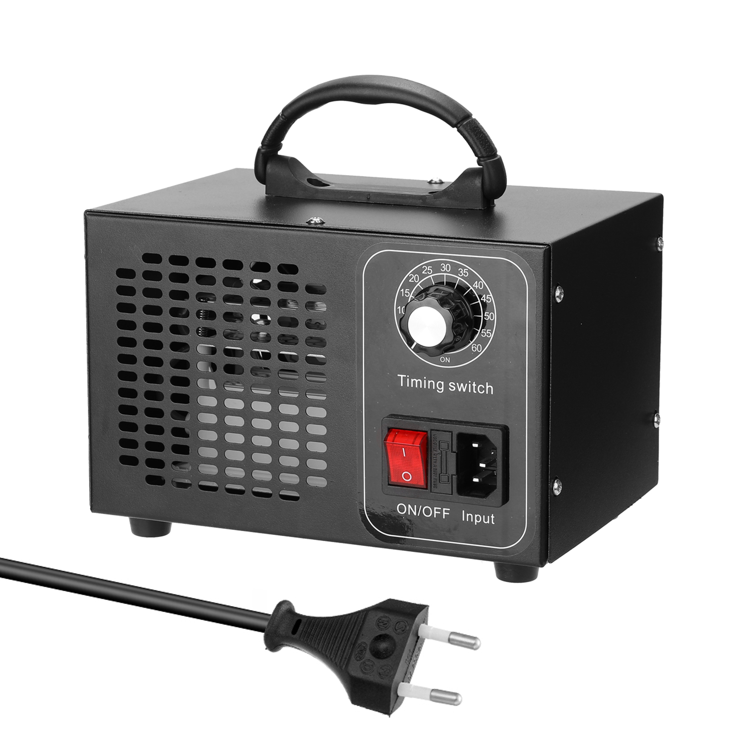 Kkmoon ozon maskin generator luftfilter renare ozonisator ozonator för hembil formaldehyd med timing switch: 24g eu