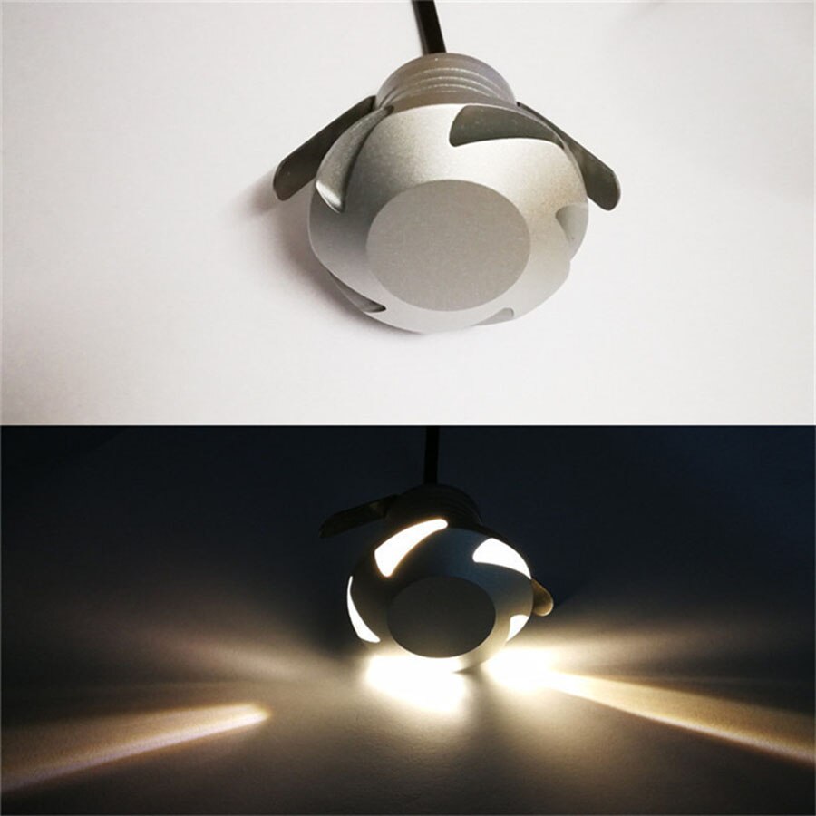 LED Deck Light 12V-24V IP67 Waterproof Buried Lamp Outside Recessed Stair Step Light Underground Floor Wall Lamp Landscape Light