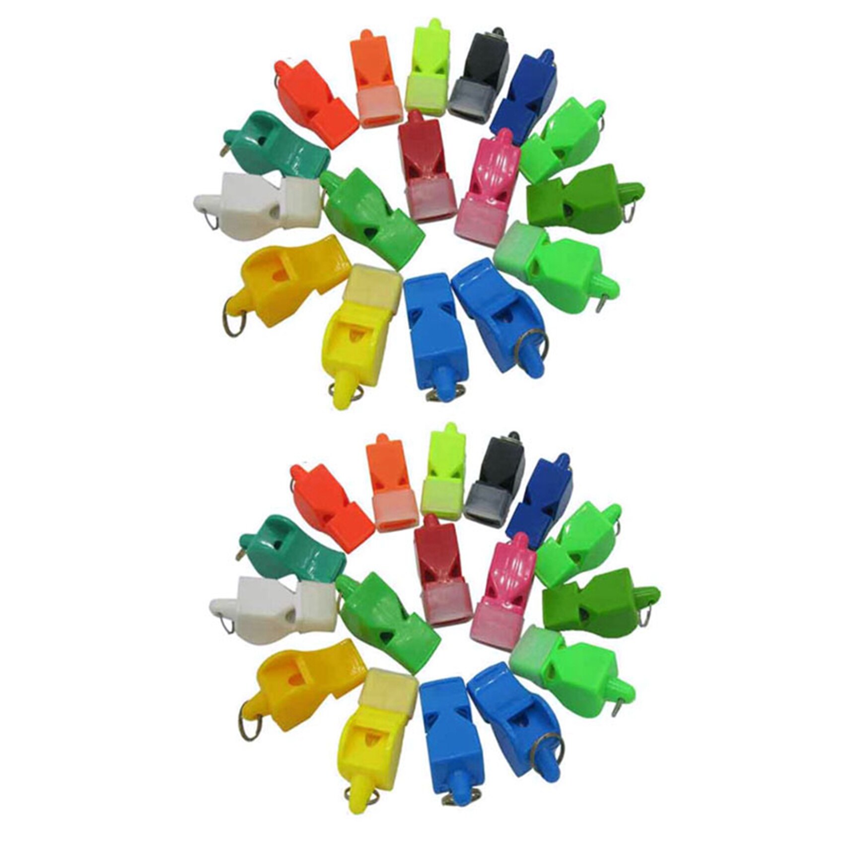 100 stück nicht-nukleare schiedsrichterpfeife, fuchspfeife aus kunststoff, lebensrettende pfeife speziell für spiele: Default Title