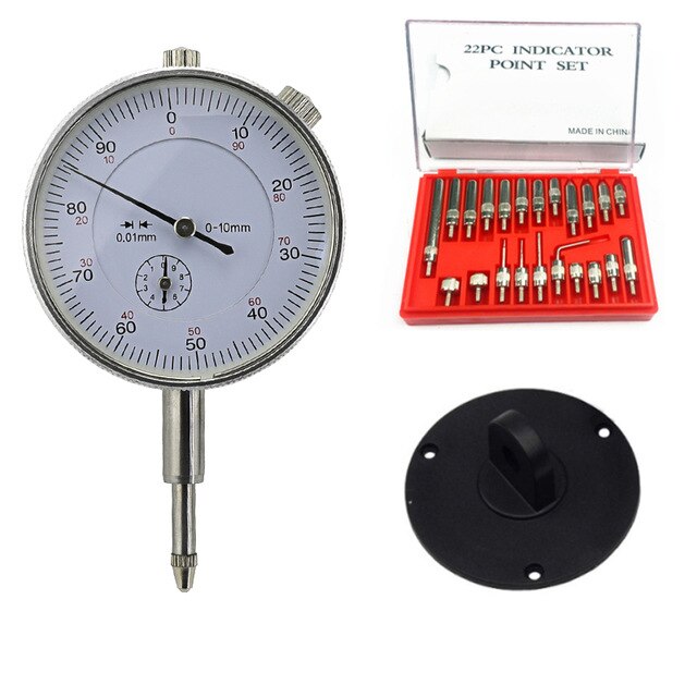 Dial Indicator 0-10mm 25mm Lug Back Test Gauge 22Pcs 4-48 Thread Tip For Dial & Test Indicators 0-30mm Dial Indicator Point Set: 10mm and Point Set