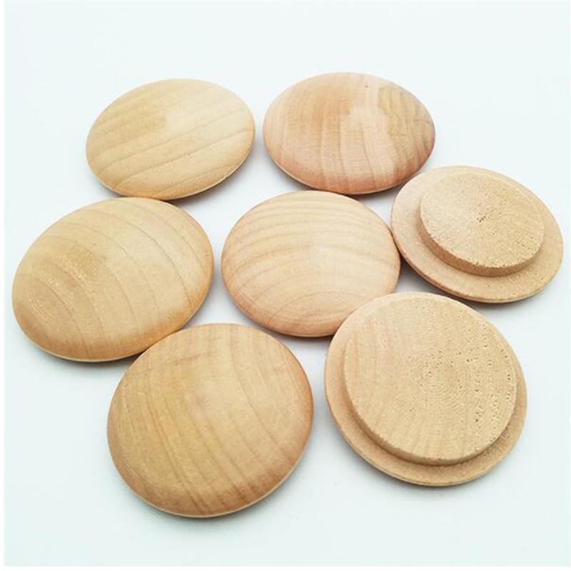 25 PCS Button Wood Plugs Wooden Screw Hole Plugs for Furniture Stair