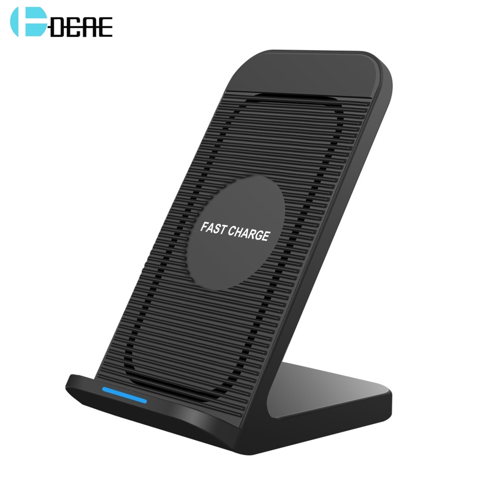 Cargador inalámbrico DCAE 10W para iPhone 11 XR 8 X XS Max, soporte de carga rápida para Samsung S20 S10 S9 Note 10 9, carga rápida USB 3,0