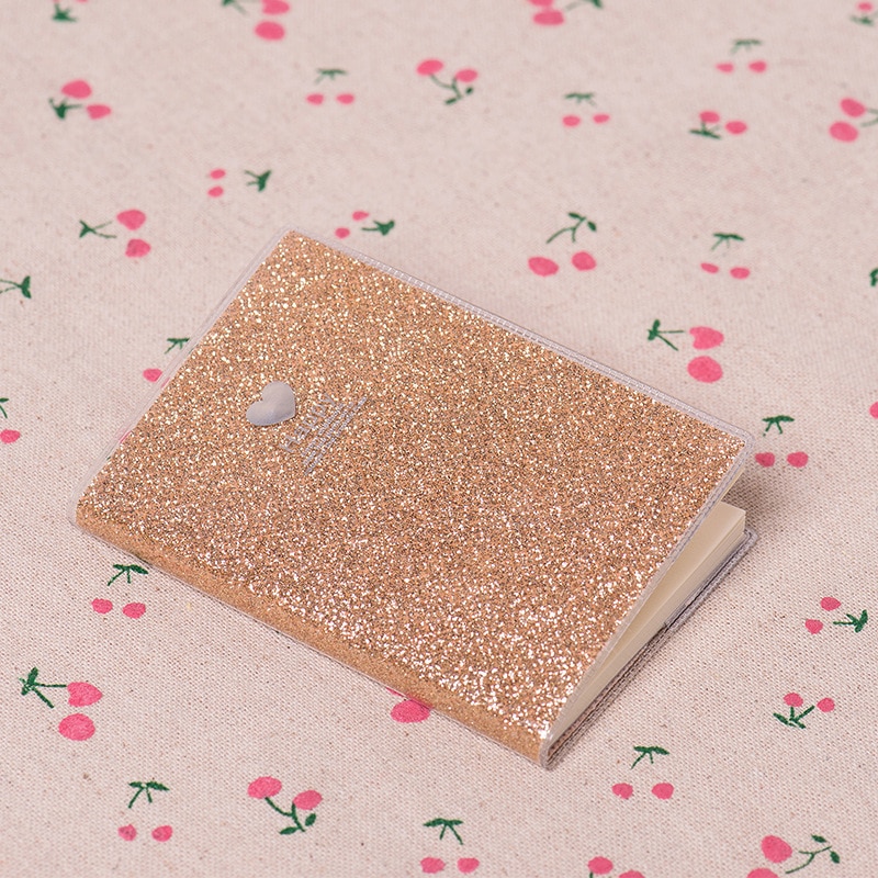 Mini cuaderno de corazones de PVC, Agenda escolar brillante, cuaderno Kawaii de papel, Agenda, Agenda, cuaderno de bocetos, para niñas
