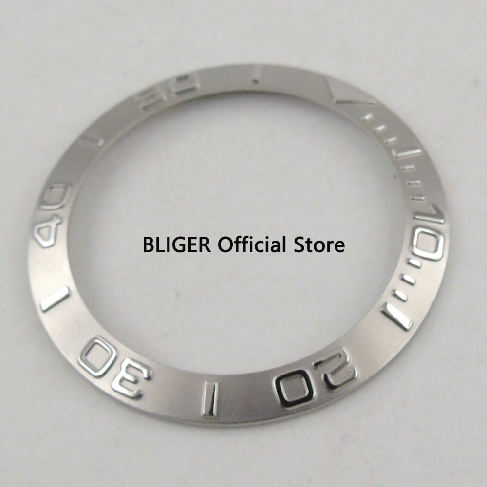 38 Mm Zilver Kleur Horloge Bezel Insert Voor Fit 40 Mm Case Sub Automatisch Uurwerk Horloge BB-1
