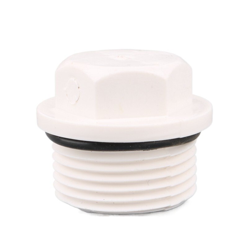 5pcs 1/2 3/4 1 Inch Male Thread End Cap PVC Pipe Plug For Garden Irrigation Aquarium Plastic Cap Nut: 32mm / white