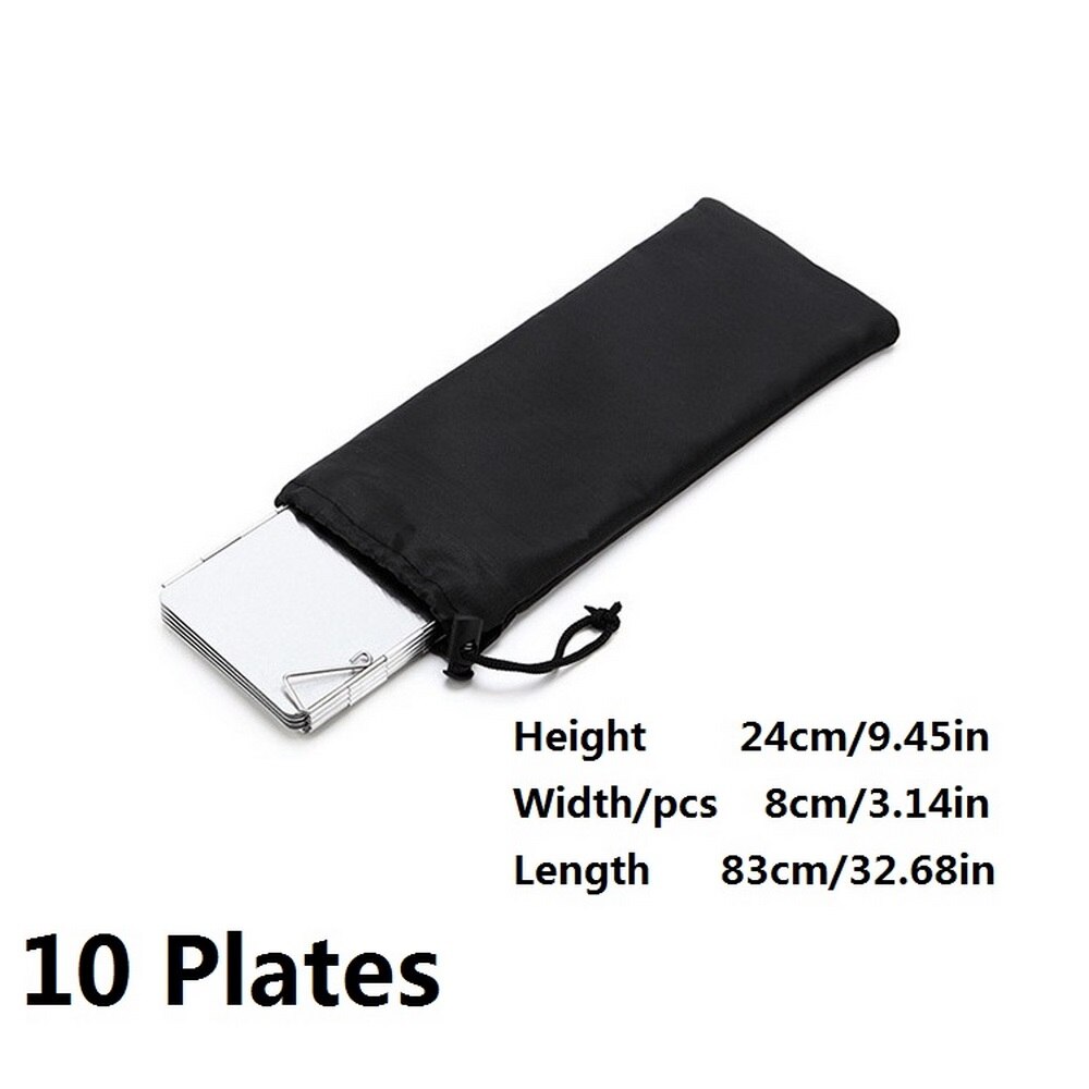 Gas Stove Wind Shield 8/9/10/12/14/16 Plates Outdoor Camping Picnic Cooking Burner Windproof Screen Wind Screen: 10 plates