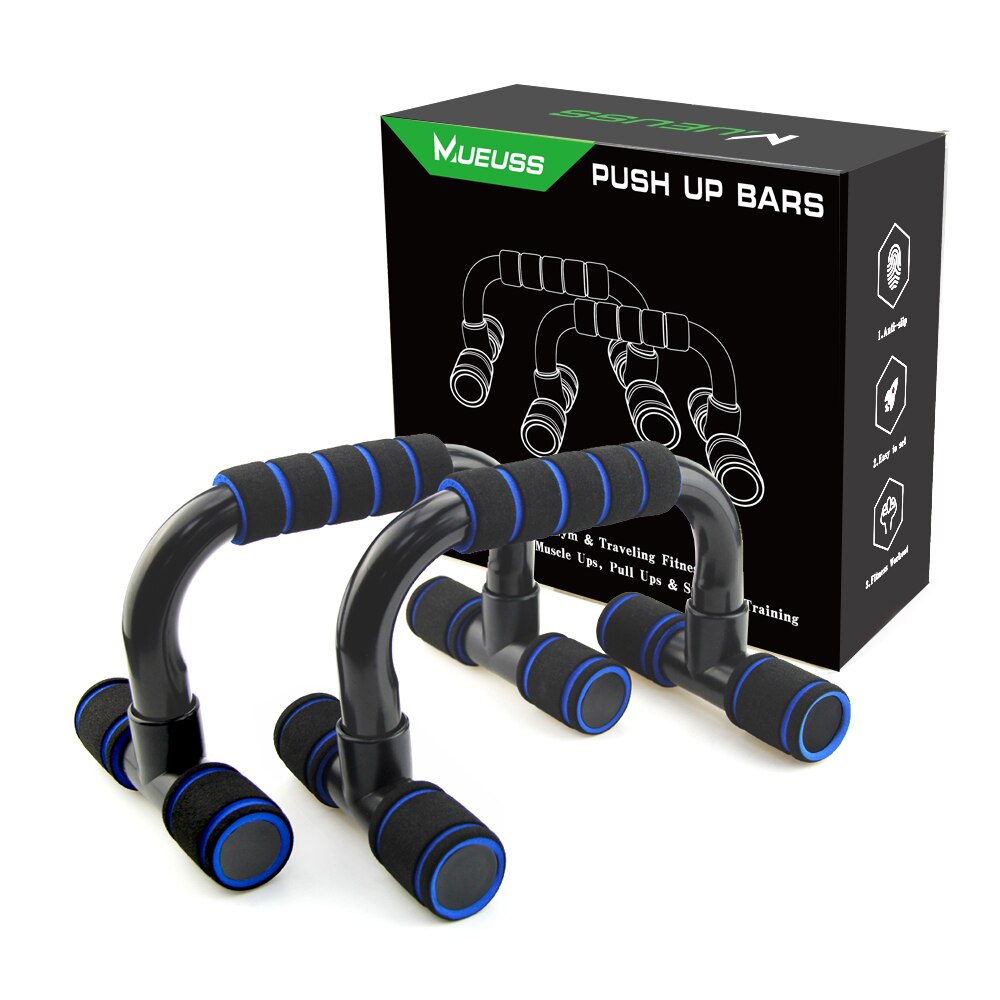 Fitness Push Up Bar Push-Ups Stands Bars for Building Chest Muscles Home or Gym Exercise Training: Blue